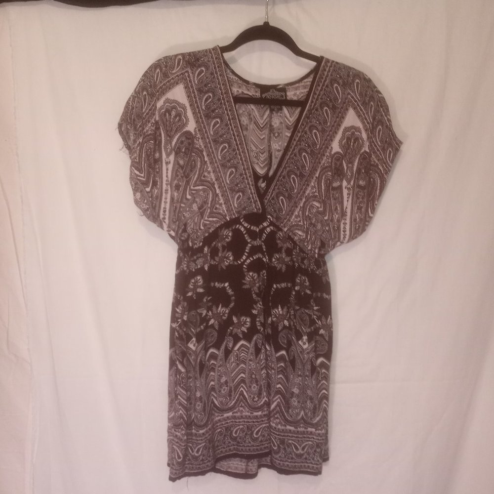 Angie Paisley Print Tunic Top